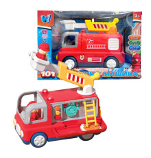 Музична машинка 11516 (24) "WToys", ОЗВУЧУВАННЯ УКРАЇНСЬКОЮ МОВОЮ, "Пожежна машина", пісні, мелодії, фрази, в коробці