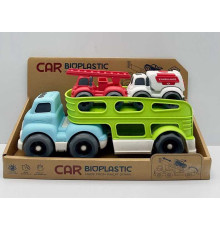 Трейлер 933-676 AM (48) звуки, мелодія, підсвічування, 2 машинки, з біопластику, в коробці