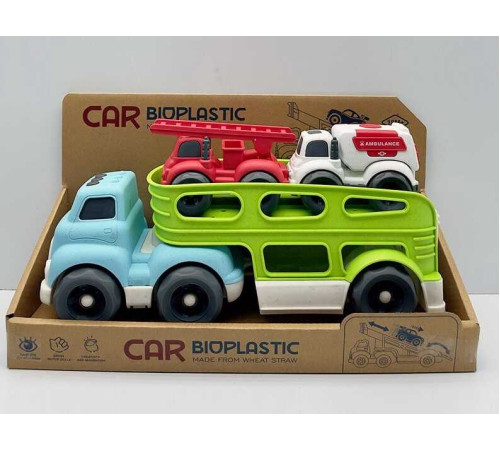 Трейлер 933-676 AM (48) звуки, мелодія, підсвічування, 2 машинки, з біопластику, в коробці