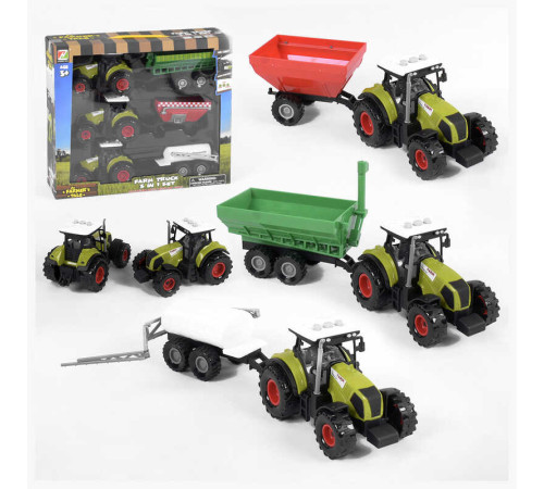 Набір тракторів 550-20 Е (24/2) світло, звук, інерція, 3 шт. в коробці – в наличии! Купите сейчас у KAZKOVA