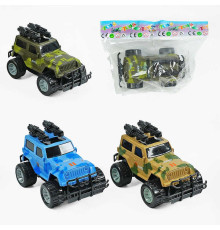 Джип 7711 (200/2) 3 кольори, військова машинка, інерція, звук, підсвічування, у пакеті, ВИДАЄТЬСЯ ТІЛЬКИ МІКС ВИДІВ
