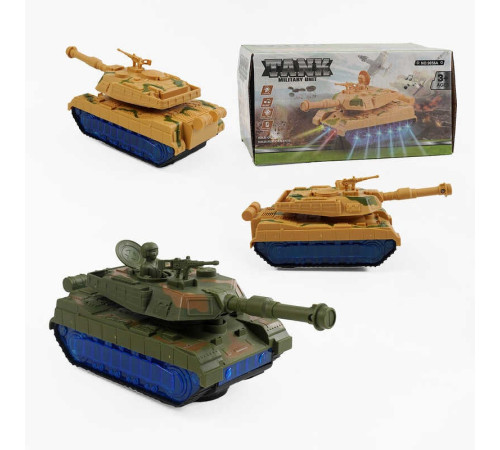 Танк 9056 А (120/2) 2 кольори, звук, підсвічування, колесо вільного ходу, в коробці