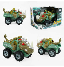 Машина музична SY 200-26 (48/2) "Динозавр", звуки, самостійно їздить, підсвічування, рухає хвостом і щелепою, в коробці