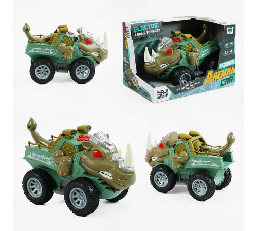 Машина музична SY 200-26 (48/2) "Динозавр", звуки, самостійно їздить, підсвічування, рухає хвостом і щелепою, в коробці