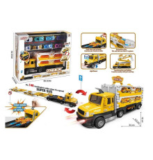 Трейлер 660 S-41 (18/2) звук, підсвічування, 8 металопластикових машин, довжина треку 127 см, в коробці