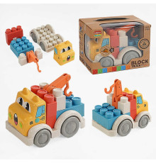 Машина 9910 A (48/2) "Автокран", підсвічування, звуки транспорту, пісенька англійською, конструктор, в коробці