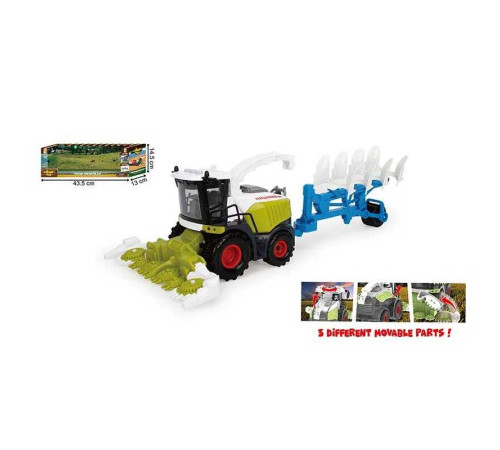 Комбайн 550-9 C (36/2) комбайн, плуг, інерція, підсвічування, звуки, рухомі елементи, на батарейках, в коробці