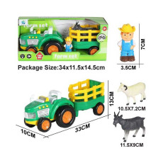 Трактор 500-762 (48) підсвічування, звук, тварини, фермер, в коробці