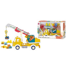 Спецтехніка 88032 (18) інерція, підсвічування, звуки, парогенерація, рухомі елементи, конструктор, на батарейках, в коробці