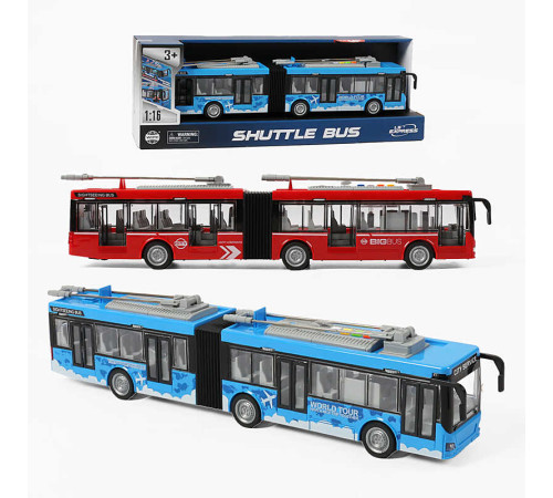 Тролейбус WY 915 AB (18) звук, підсвітка, механічне відкриття дверей, масштаб 1:16, гумові колеса, інерція, в коробці – в наличии! Купите сейчас у KAZKOVA