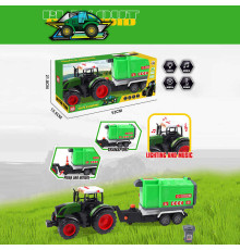 Трактор 687-147 B (18/2) “Сміттєвоз”, довжина: 50 см, причеп, інерція, підсвічування, звук, помповий підіймач, механічний підіймач, капот підіймається, в коробці