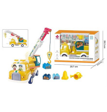 Спецтехніка A 88033 (18) інерція, підсвічування, звуки, парогенерація, рухомі елементи, конструктор, на батарейках, в коробці