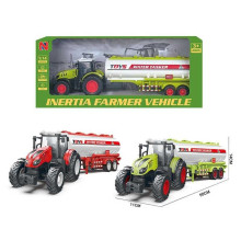 Трактор 99-55 A (24) 2 кольори, масштаб: 1:14, цистерна, інерція, підсвічування, звук, гумові колеса, в коробці