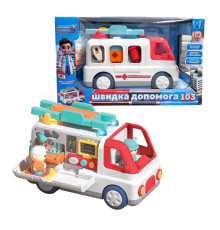 Музична машинка 46349 (24) "WToys", ОЗВУЧУВАННЯ УКРАЇНСЬКОЮ МОВОЮ, "Швидка допомога", пісні, мелодії, фрази, в коробці