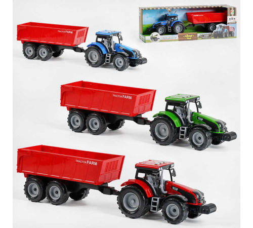 Трактор 550-49 J (36/2) 3 види, підсвічування, звуки, інерція, у коробці, ВИДАЄТЬСЯ ТІЛЬКИ МІКС ВИДІВ