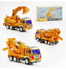 Спецтехніка 777-71 (120/2) 2 види, будівельна машинка, звук, підсвічування, колесо вільного ходу, в коробці