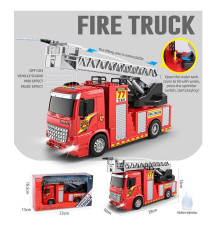 Спецтехніка HT 9809 W (30) "Пожежна машина", 4 функціональні кнопки, підсвічування, звук, мелодії, в коробці