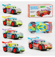 Машина на батарейках 56350 (96) "WToys", 5 видів, ОЗВУЧУВАННЯ УКРАЇНСЬКОЮ МОВОЮ, світло, звук, рухомі елементи, прозорий корпус, шестерні, в коробці