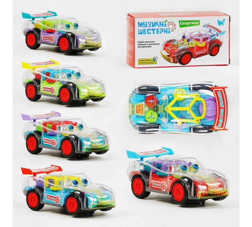 Машина на батарейках 56350 (96) "WToys", 5 видів, ОЗВУЧУВАННЯ УКРАЇНСЬКОЮ МОВОЮ, світло, звук, рухомі елементи, прозорий корпус, шестерні, в коробці – в наличии! Купите сейчас у KAZKOVA