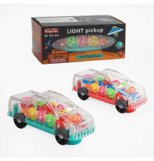 Машинка 035 A25 (120/2) 2 кольори, шестерні, прозорий корпус, колесо вільного ходу, світло, звук,в коробці