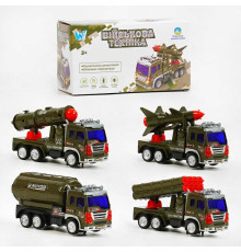 Військова техніка ТК 66100 (120) "WToys", ОЗВУЧУВАННЯ УКРАЇНСЬКОЮ МОВОЮ, колесо вільного ходу, пісня, підсвічування, рухома ракета, в коробці
