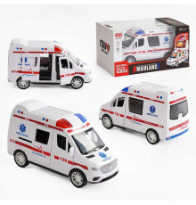 Машина 62925 (48) мелодія, підсвічування, колесо вільного ходу, гумові шини, відкриваються двері, в коробці