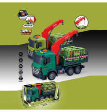 Машина музична 687-62 A (24/2) 2 кольори, "Вантажівка", підсвічування, звукові ефекти, інерція, рухомі деталі, фігурки тварин, в коробці, ВИДАЄТЬСЯ МІКС