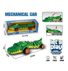 Машина музична PD 88-11 (36/2) “Крокодил”, звук, підсвічування, гумові колеса, в коробці