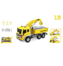 Спецтехніка WY 300 C (24) будівельна вантажівка, масштаб - 1:16, підсвічування, звукові ефекти, інерційний механізм, рухомі деталі, гумові шини, аксесуари, в коробці