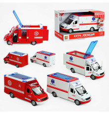 Машина музична WY 597 A/B (24) 2 види, світло, звук, відчиняються двері, в коробці