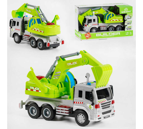 Спецтехніка WY 311 D (24) "Автоекскаватор", світло, звук, 4 активні кнопки, рухоме нависне обладнання, у коробці
