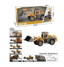 Спецтехніка YW 9102 E (24/2) бульдозер, звуки, підсвічування, інерція, конструктор, викрутка, рухомі деталі, в коробці
