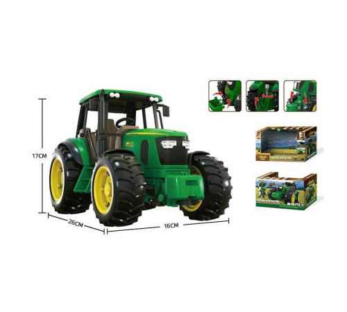 Трактор 550-1 S (12) звук, підсвічування, гумові колеса, відкрита кабіна, рухливі частини, в коробці – в наличии! Купите сейчас у KAZKOVA