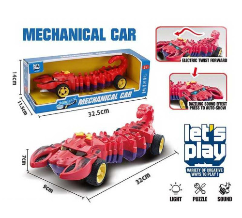 Машина музична PD 88-12 (36/2) “Скорпіон”, звук, підсвічування, гумові колеса, в коробці – в наличии! Купите сейчас у KAZKOVA