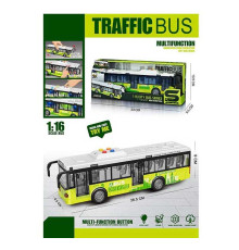 Автобус JS 120 (48) звук, підсвітка, механічне відкриття дверей, масштаб 1:16, гумові колеса, інерція, в коробці