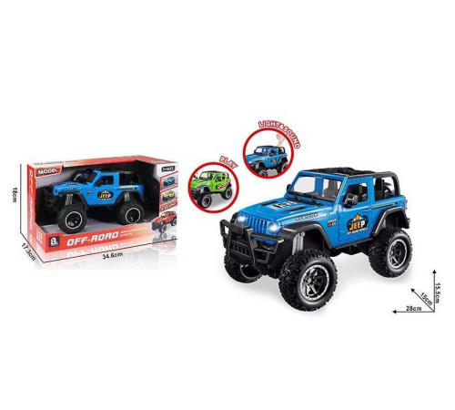 Джип 58033 A (20) інерція, звуки, підсвічування, масштаб 1:15, відкриваються дверцята, в коробці – в наличии! Купите сейчас у KAZKOVA