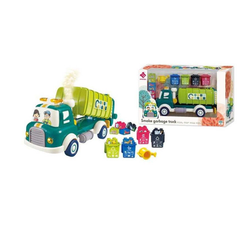 Спецтехніка 88034 (18) інерція, підсвічування, звуки, парогенерація, рухомі елементи, конструктор, на батарейках, в коробці