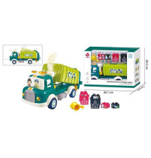 Спецтехніка A 88035 (18) інерція, підсвічування, звуки, парогенерація, рухомі елементи, конструктор, на батарейках, в коробці