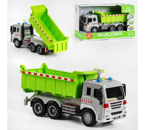 Спецтехніка WY 311 В (24) "Самоскид", світло, звук, 4 активні кнопки, рухоме нависне обладнання, у коробці