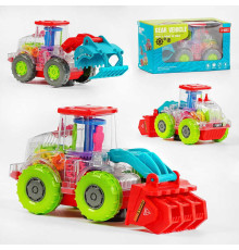 Спецтехніка X 555-52 (96/2) "Екскаватор", 3D підсвічування, мелодія, прозорий корпус, рухомі шестерні, тріскачка, у коробці