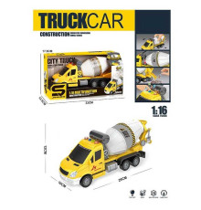 Спецтехніка JS 132 / 132 A (36/2) "Бетонозмішувач", 2 види, світло, звук, інерційний механізм, рухливі елементи, додаткові аксесуари, в коробці