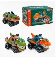 Машинка ZR 171-1 (72/2) "Динозавр", 2 кольори, світло, звук, колесо вільного ходу, рухливі елементи, в коробці