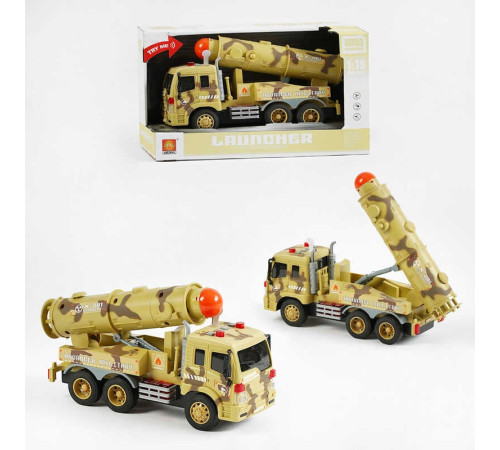 Спецтехніка WY 651 B (24) масштаб 1:16, інерція, звук, підсвічування, імітація пострілів, ракетна установка, в коробці