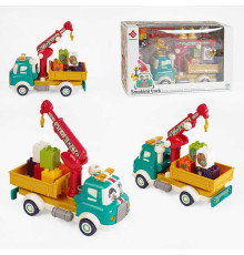 Машинка 88025 (18) підсвічування, звуки, парогенератор, інерція, рухомі елементи, дорожні знаки, конструктор, в коробці