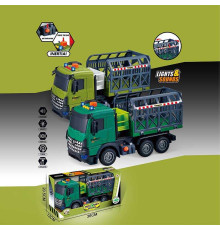 Машина музична 687-64 A (24/2) 2 кольори, "Вантажівка", підсвічування, звукові ефекти, механічне підіймання кузова, інерція, в коробці, ВИДАЄТЬСЯ МІКС ВИДІВ