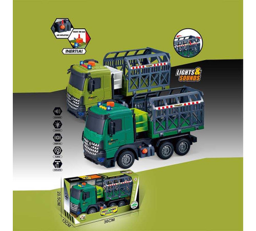 Машина музична 687-64 A (24/2) 2 кольори, "Вантажівка", підсвічування, звукові ефекти, механічне підіймання кузова, інерція, в коробці, ВИДАЄТЬСЯ МІКС ВИДІВ – в наличии! Купите сейчас у KAZKOVA