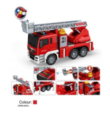 Спецтехніка 666-58 T (18) “Пожежна машина”, інерція, звуки, підсвічування, гумові шини, рухливі елементи, помпова система, в коробці