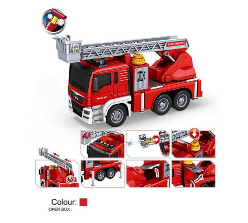 Спецтехніка 666-58 T (18) “Пожежна машина”, інерція, звуки, підсвічування, гумові шини, рухливі елементи, помпова система, в коробці – в наличии! Купите сейчас у KAZKOVA