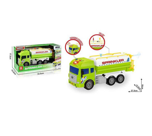 Спецтехніка 98025 B (24) звук, підсвічування, інерція, гумові колеса, масштаб 1:16, помповий механізм, в коробці