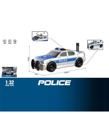 Машинка WY 1151 B (96) "Поліція", звук, підсвічування, масштаб 1:32, інерція, в коробці
